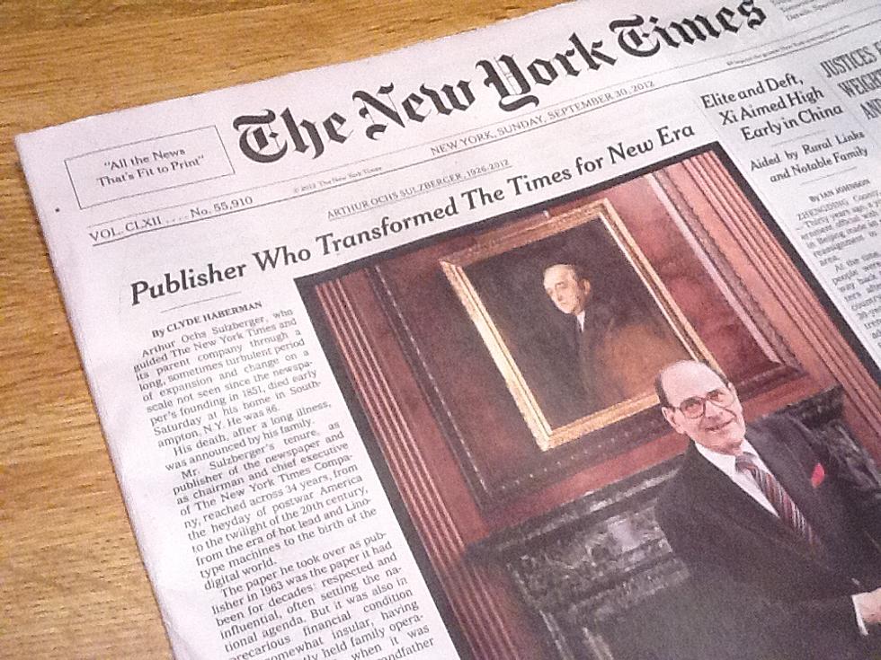 Remembering “Punch” of The New York Times