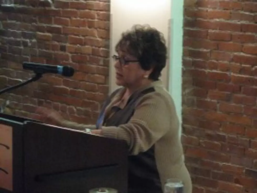 Barbara Fiala Discusses Governor&#8217;s Budget Proposal in Binghamton Yesterday.