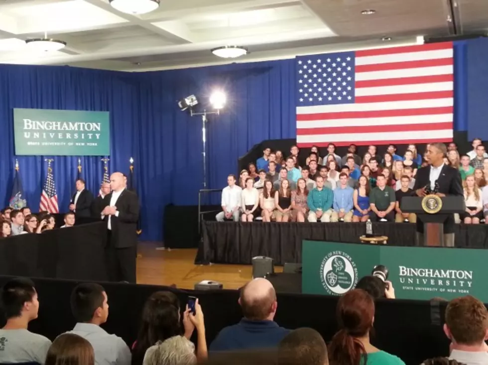 Obama Answers Questions At Binghamton University