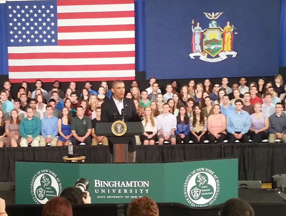 Obama Answers Questions At Binghamton University
