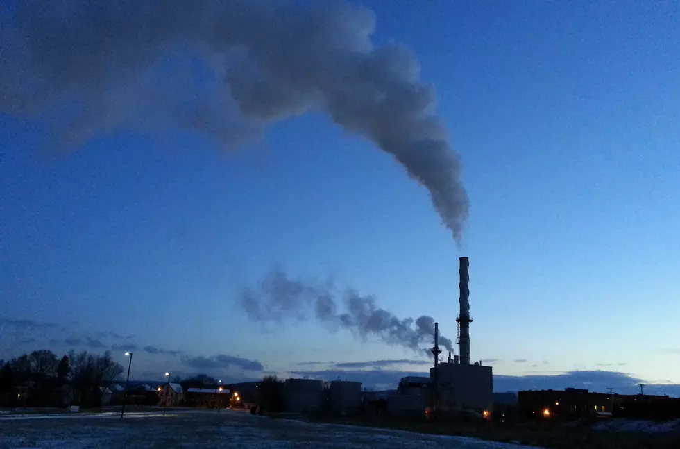 Steam rising from the Charles Street Cogeneration Plant on January 6, 2015. (Photo: Bob Joseph/WNBF News)