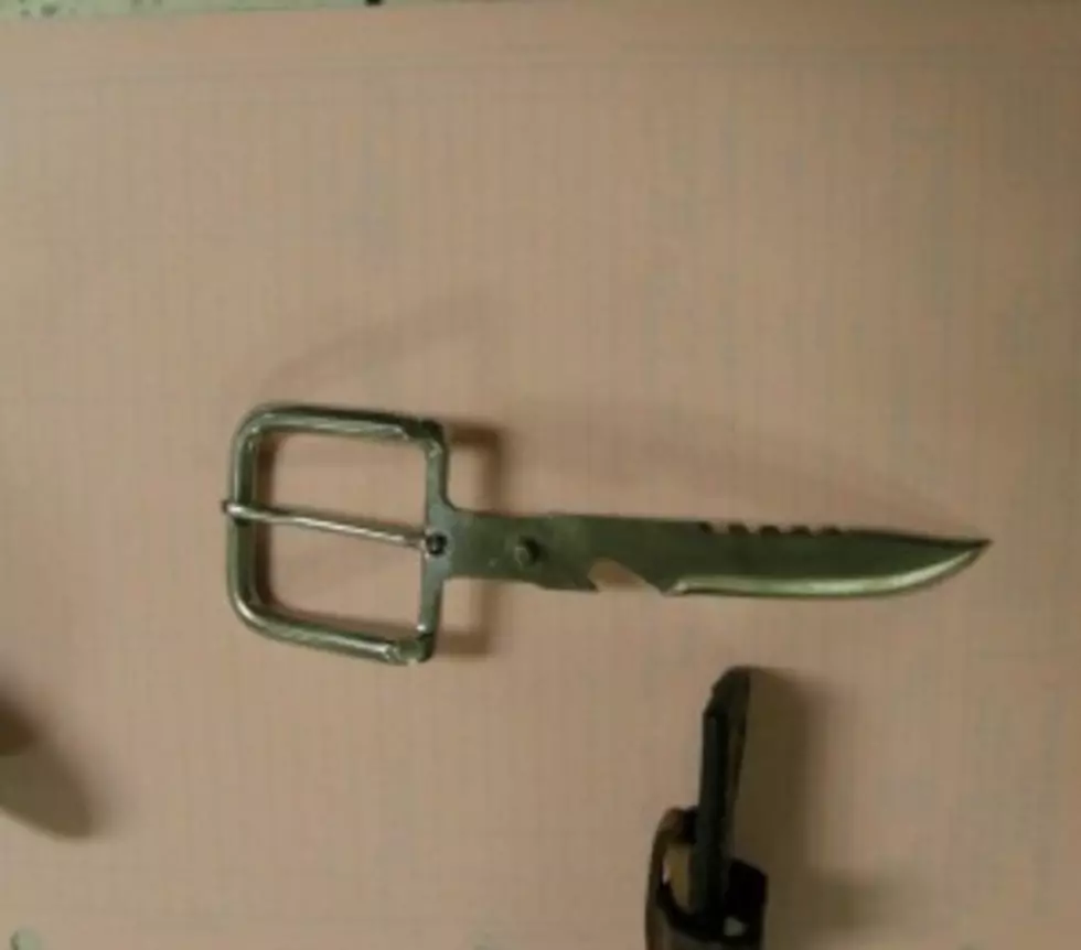 Belt Buckle Knife Confiscated at Delaware Co. Jail