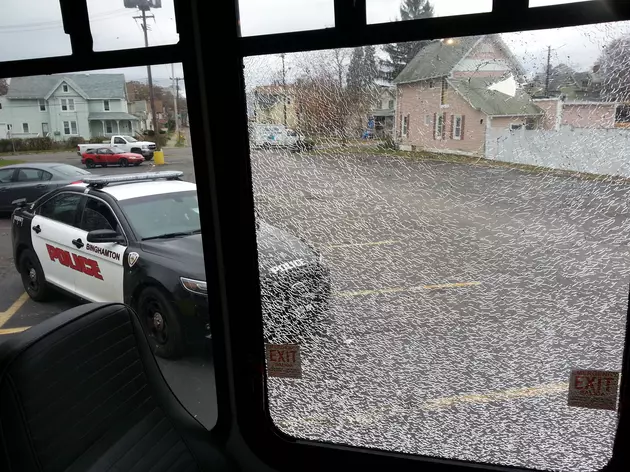Possible Shot Shatters Bus Window in Binghamton