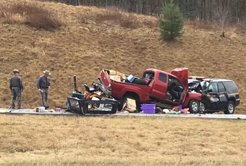 Wrong-Way Driver Killed, Trooper Hurt in Head-On Crash