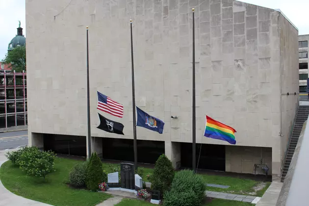 Rainbow Flag Flies at Binghamton City Hall