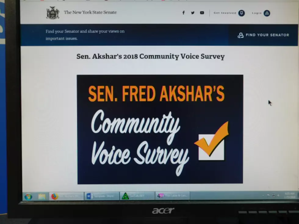 Senator Fred Akshar’s Latest Community Voice Survey is Out