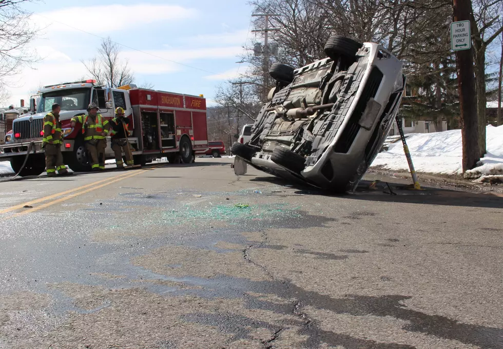 Rollover Crash Closes Front Street in Binghamton