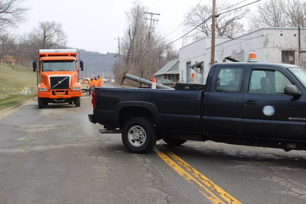 Water Line Splinters, Closing Road in Glendale