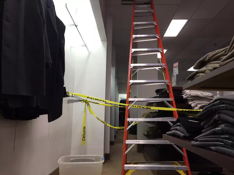 Part of the Boscov's men's department was closed off due to water coming from the ceiling on December 4, 2018. (Photo: Bob Joseph/WNBF News)