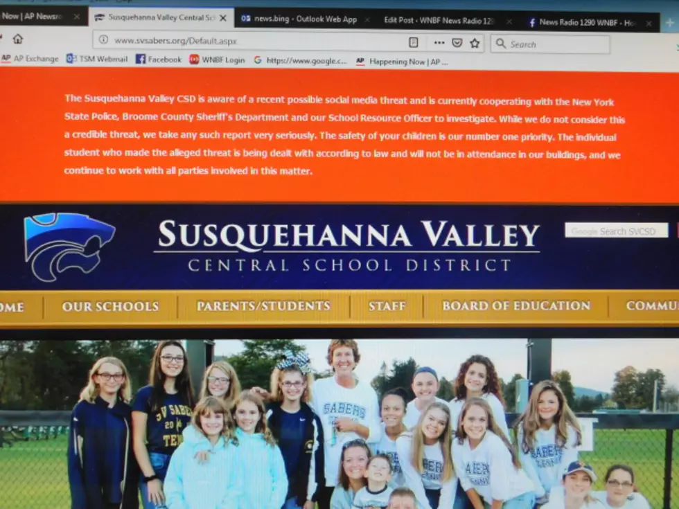 Susquehanna Valley School District Responds to Reported Threat
