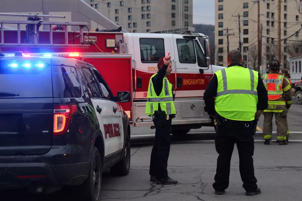 One Hurt as Vehicle Strikes Downtown Binghamton Building