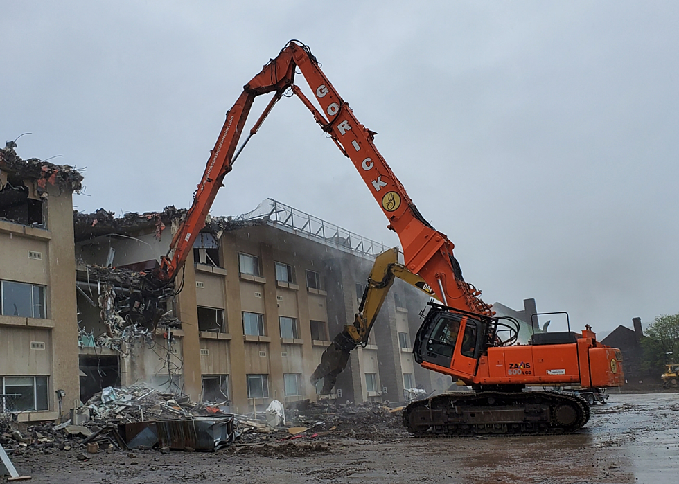 Demolition Underway at Picciano Building in Johnson City
