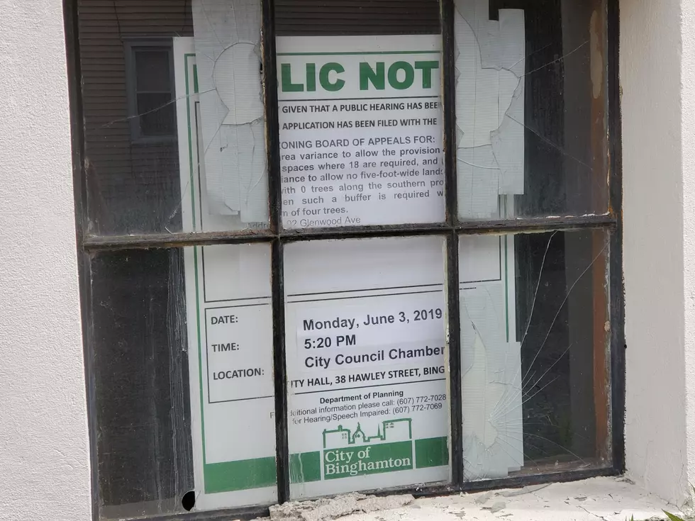 A "public notice" posted at 92 Glenwood Avenue in Binghamton. (Photo: Bob Joseph/WNBF News)