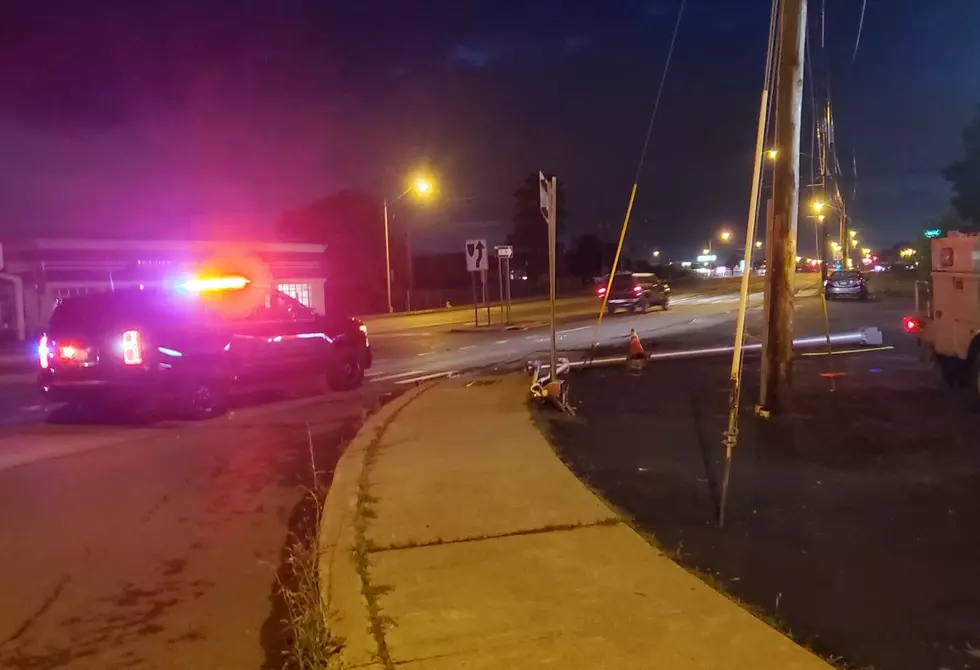 SUV Slams into Light Pole on the Vestal Parkway