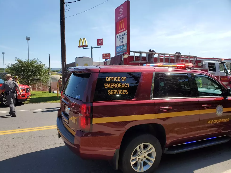 Old Front Street in the town of Dickinson was closed for hours after the tank explosion on September 20, 2019. Photo: Bob Joseph/WNBF News
