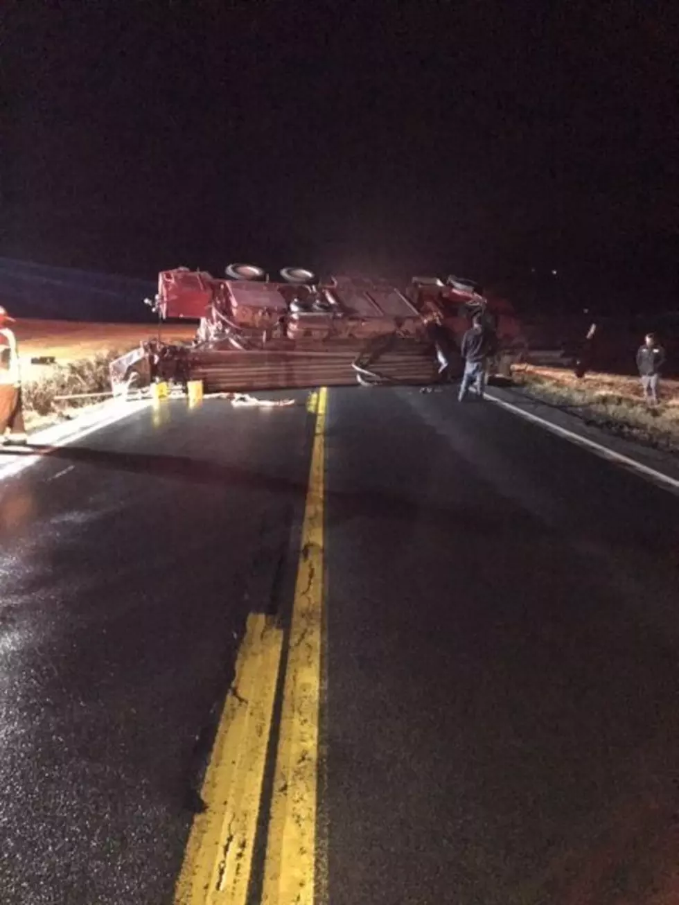 Truck Misses Curve, Closes State Hwy 28 in Delaware County