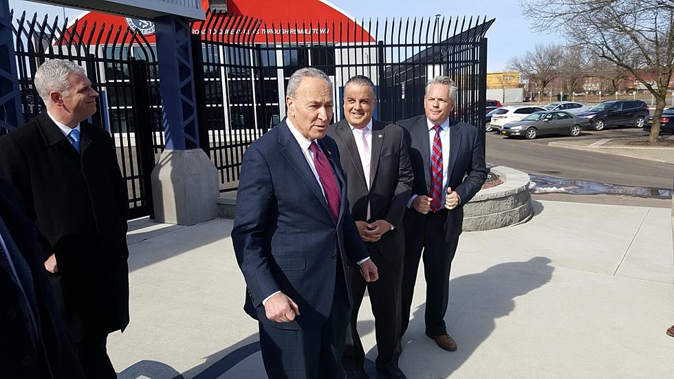 Charles Schumer Leads Officials in NYSEG Stadium Tour