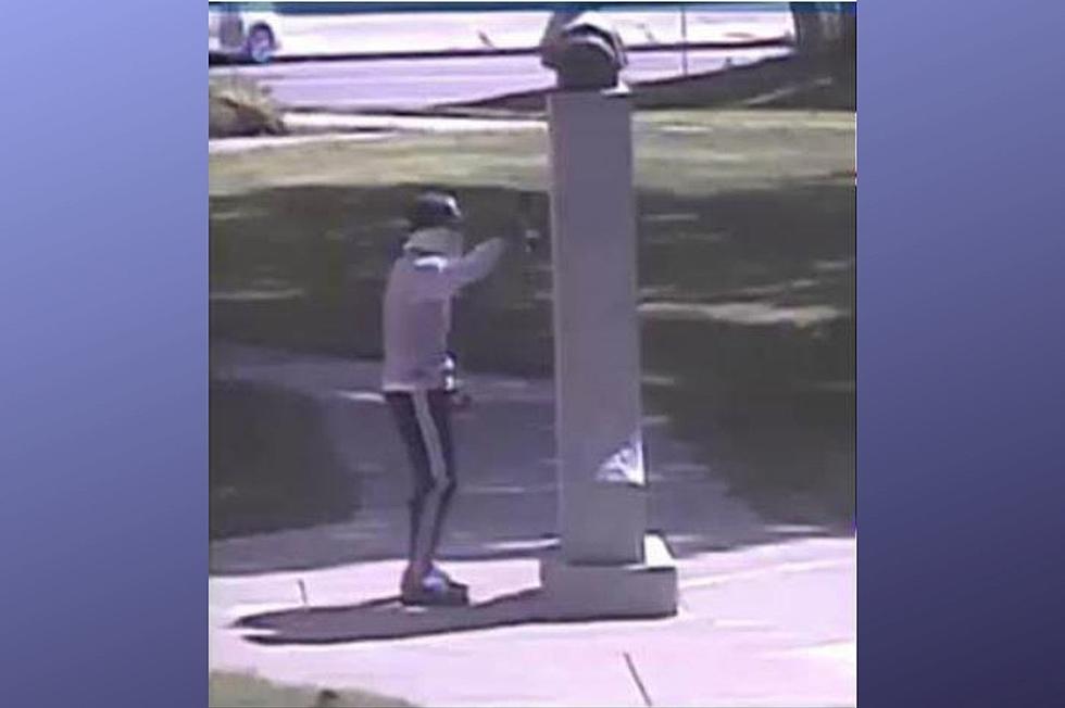 Surveillance Pic Shows Suspect Allegedly Defacing Binghamton Statue