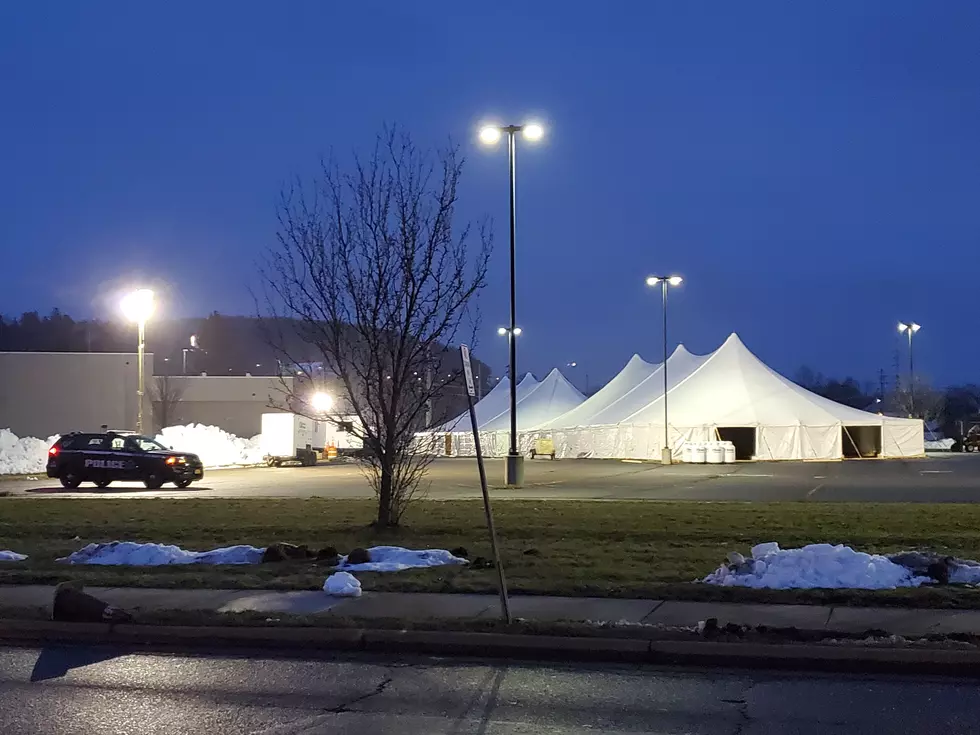 Workers Start to Set Up Covid Mass Vaccination Site in Johnson City