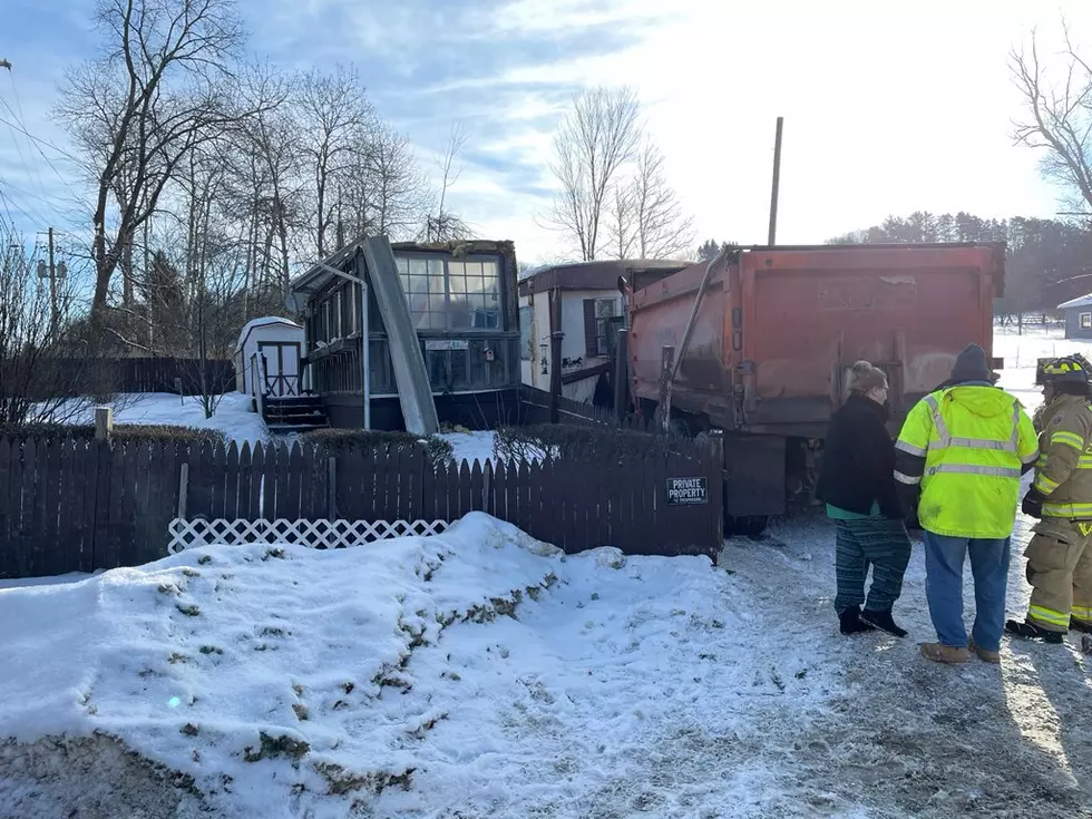 One Person Hurt After Dump Truck Hits Broome County Mobile Home