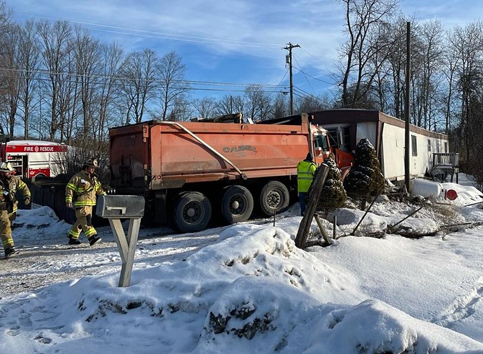 One Person Hurt After Dump Truck Hits Broome County Mobile Home