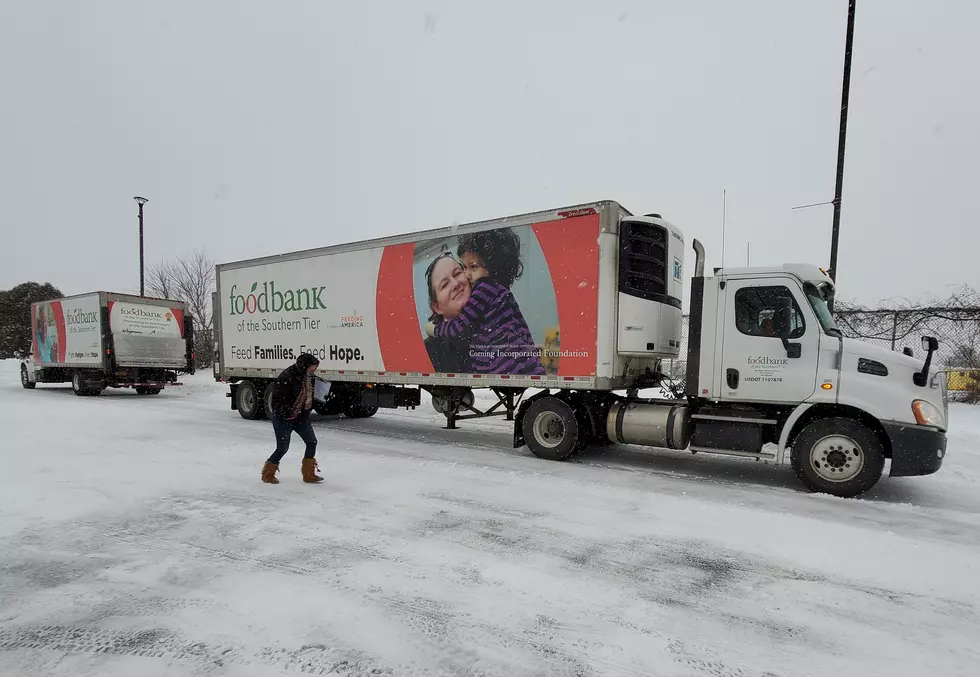 Drive-Thru Food Pantry Event Held at Binghamton Stadium