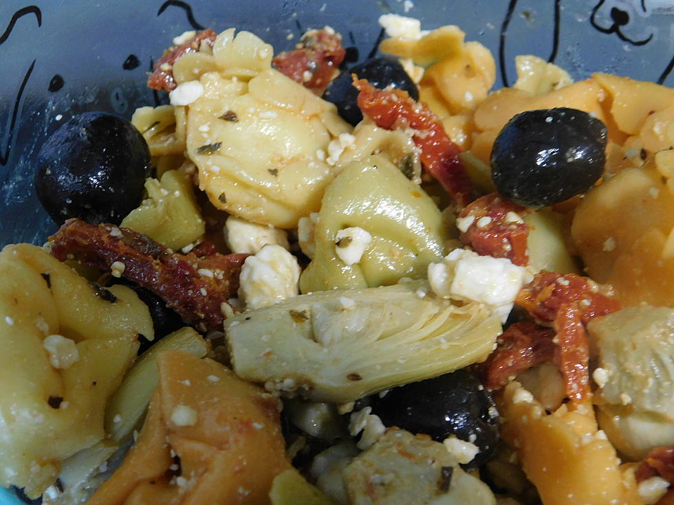 Foodie Friday Tortellini Pasta Salad with Artichokes, Sun-Dried Tomato and Feta