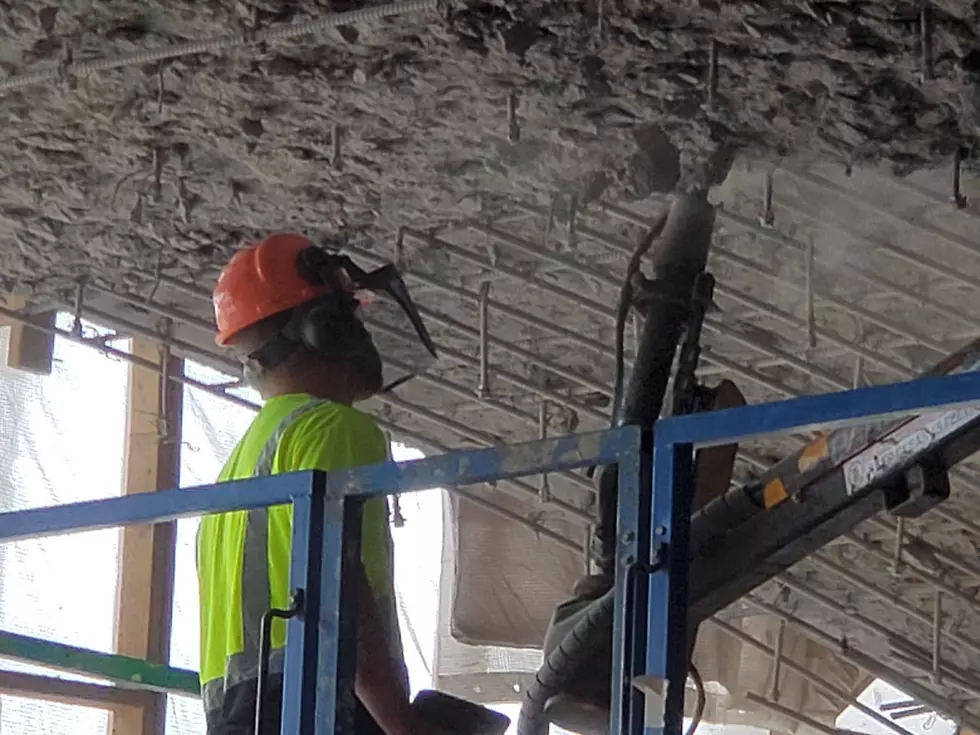 A worker removing concrete under Interstate 81 on June 2, 2022. (Photo: Bob Joseph/WNBF News)