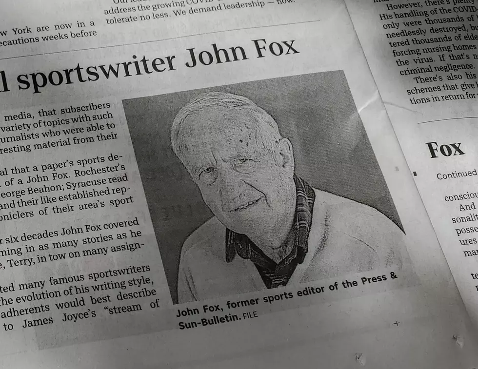 John W. Fox, Press &#038; Sun-Bulletin Sportswriter, Dies at 96