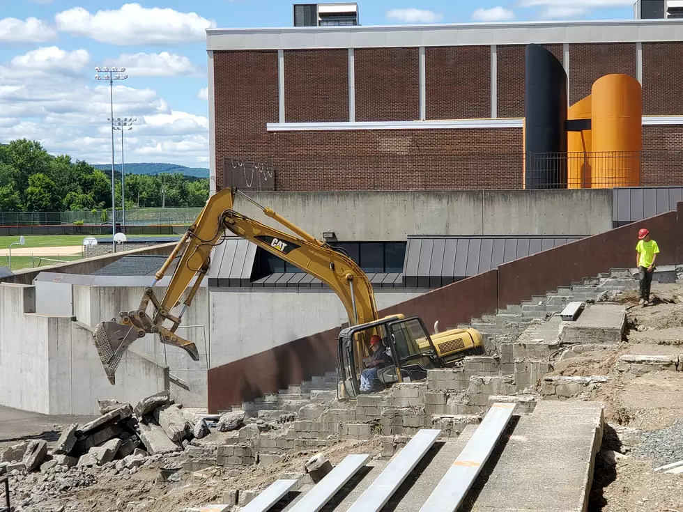 Workers Now Removing Old Seating at U-E's Ty Cobb Stadium