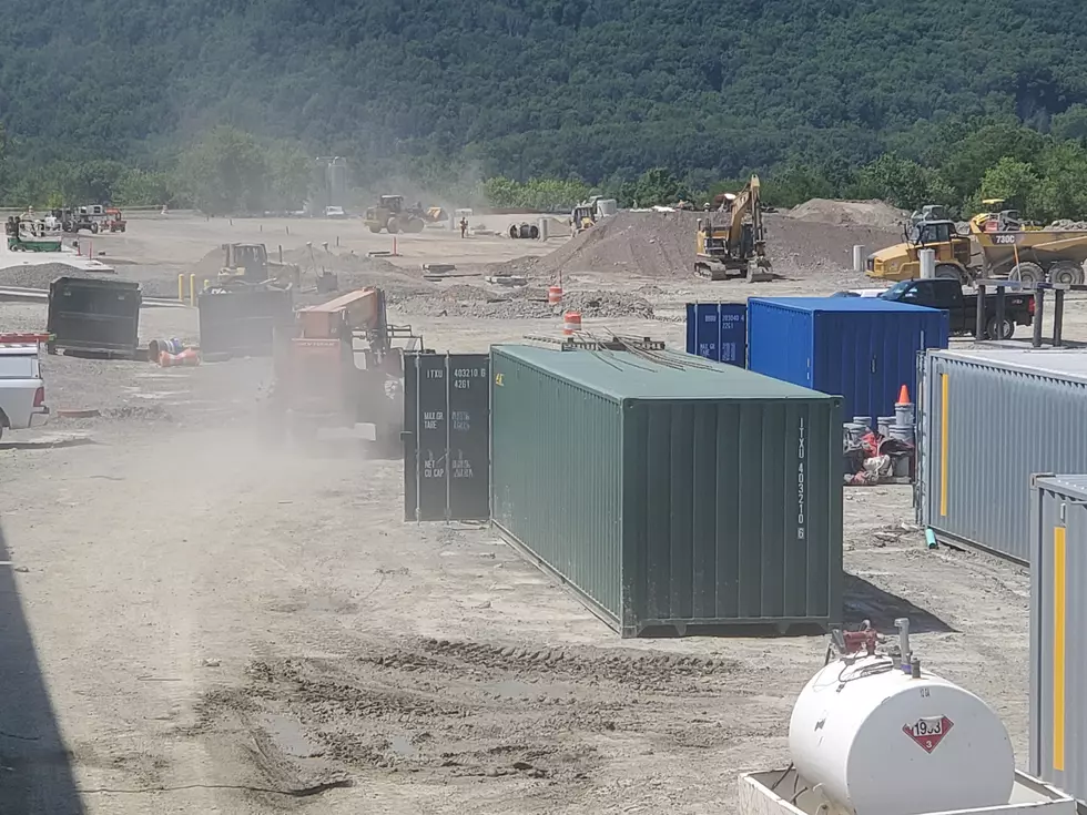 Crews at the future Fed Ex Freight facility on Industrial Park Drive. Photo: Bob Joseph/WNBF News