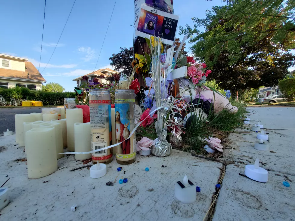 The Aliza Spencer memorial on Bigelow Street on July 22, 2022. Photo: Bob Joseph/WNBF News
