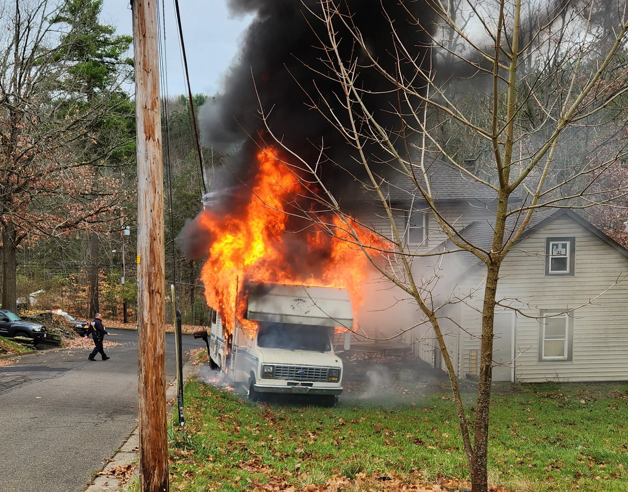 Residents Near Ross Park Want Burnt-Out RV Eyesore Hauled Away