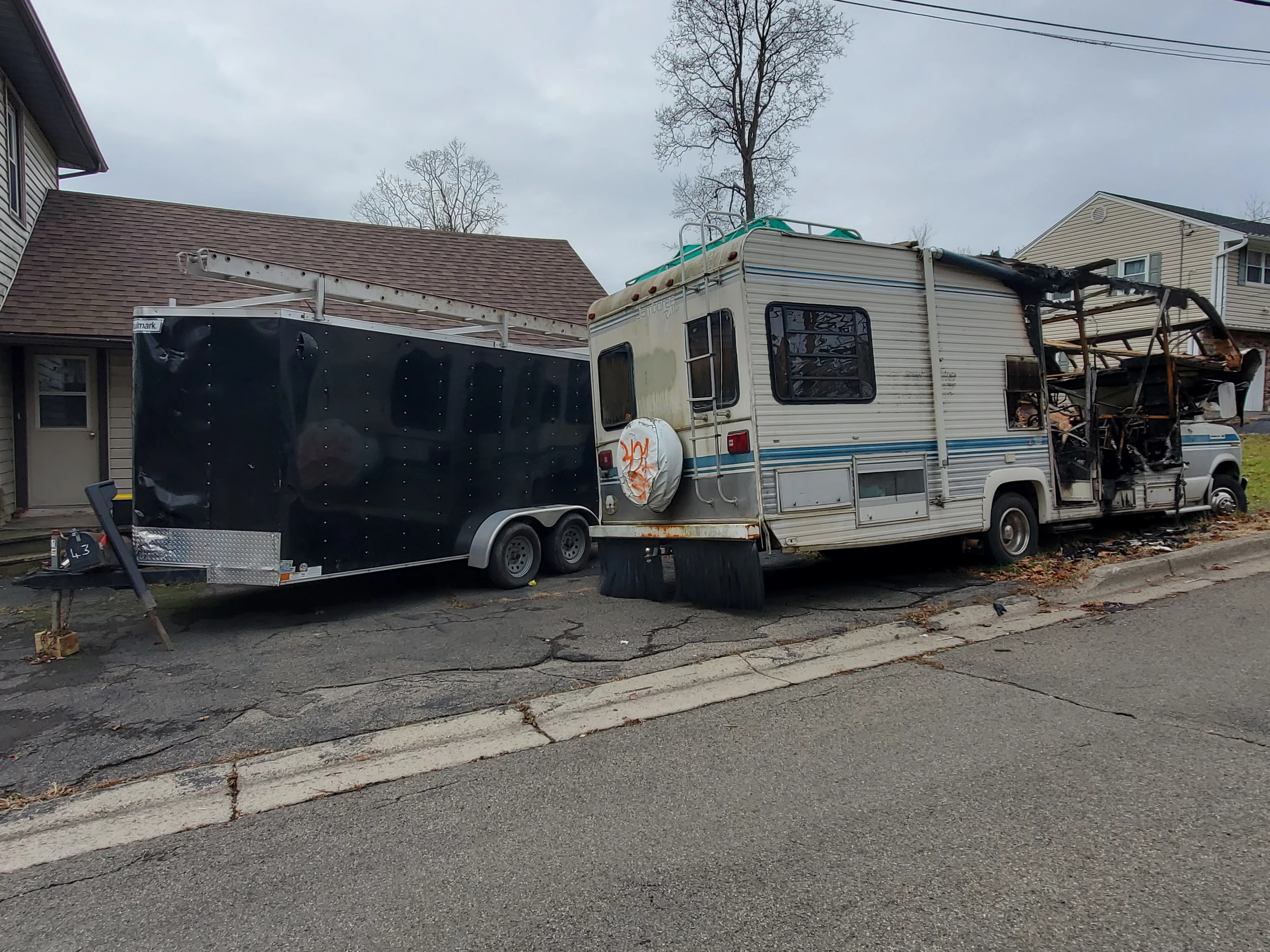 Residents Near Ross Park Want Burnt-Out RV Eyesore Hauled Away picture image