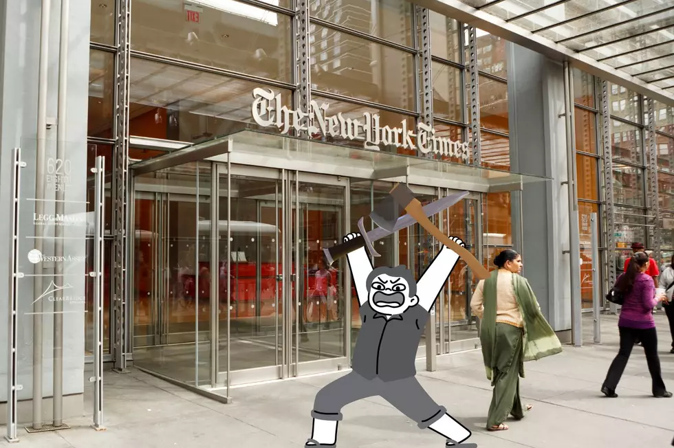 Ax and Sword Wielding Man Enters New York Times Building