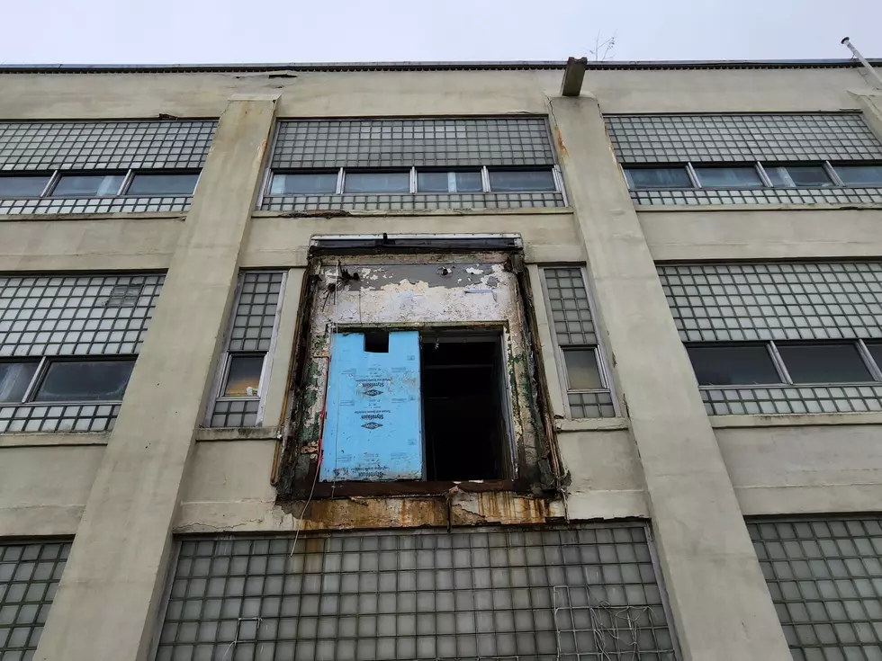 An opening in an IBM Endicott building where a walkway had been located. (Photo: Bob Joseph/WNBF News)