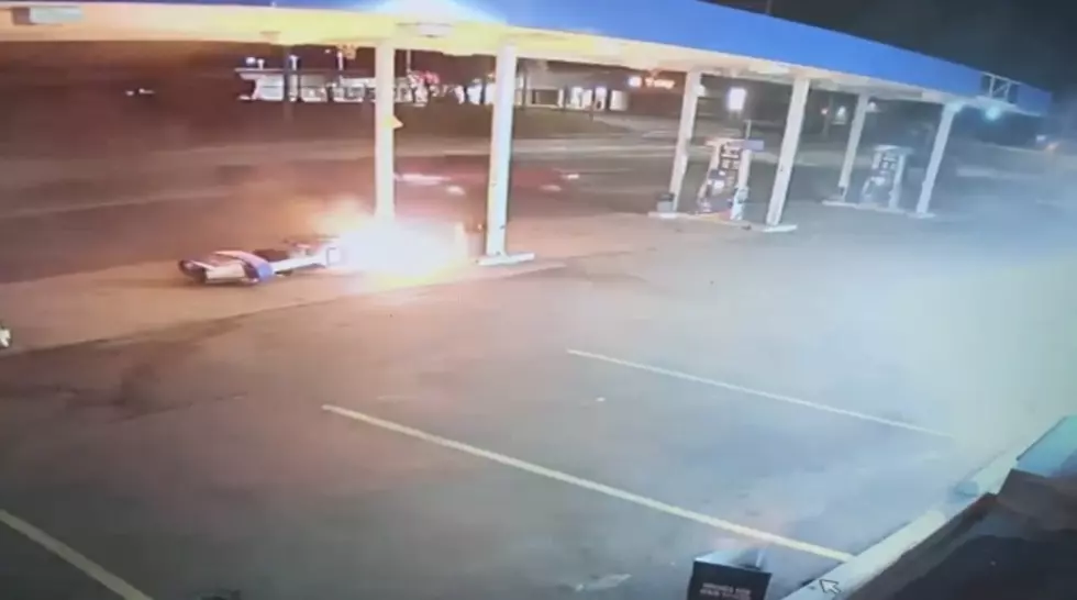 Upstate New York Gas Station Bursts into Flames After Burnout Attempt