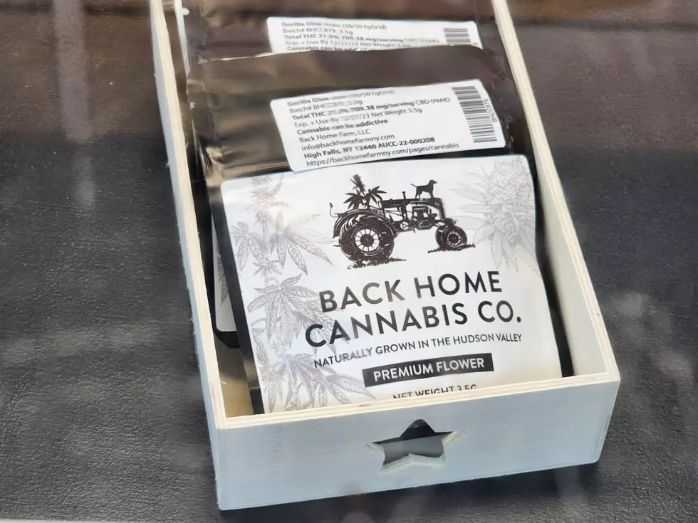 A 3.5 gram packet of "premium flower" on display at the Just Breathe store on February 10, 2023. Photo: Bob Joseph/WNBF News
