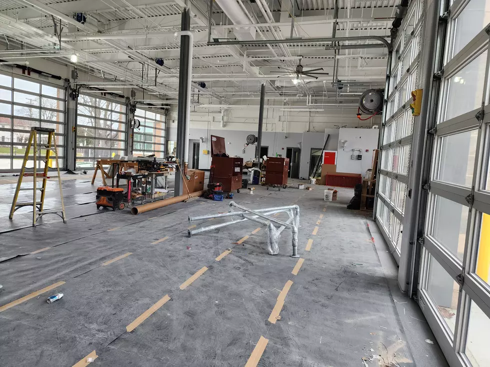 The bay area of the new Binghamton Fire Department headquarters on December 8, 2022. (Photo: Bob Joseph/WNBF News)