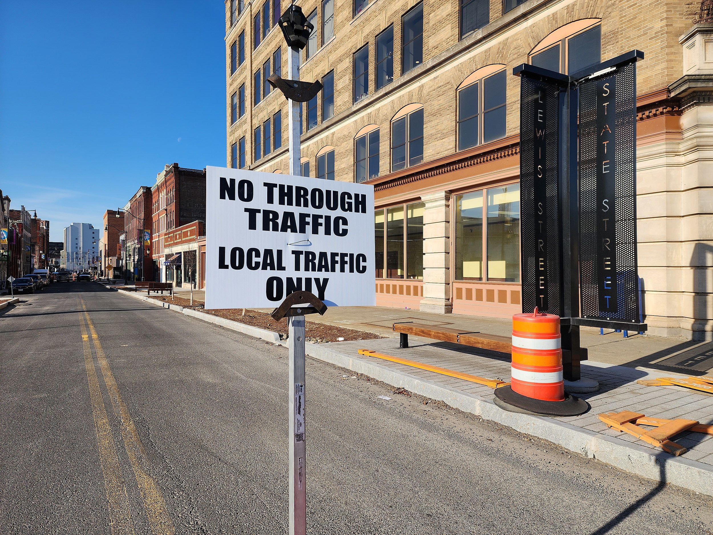 Businesses Again Coping with State Street Reconstruction Work photo