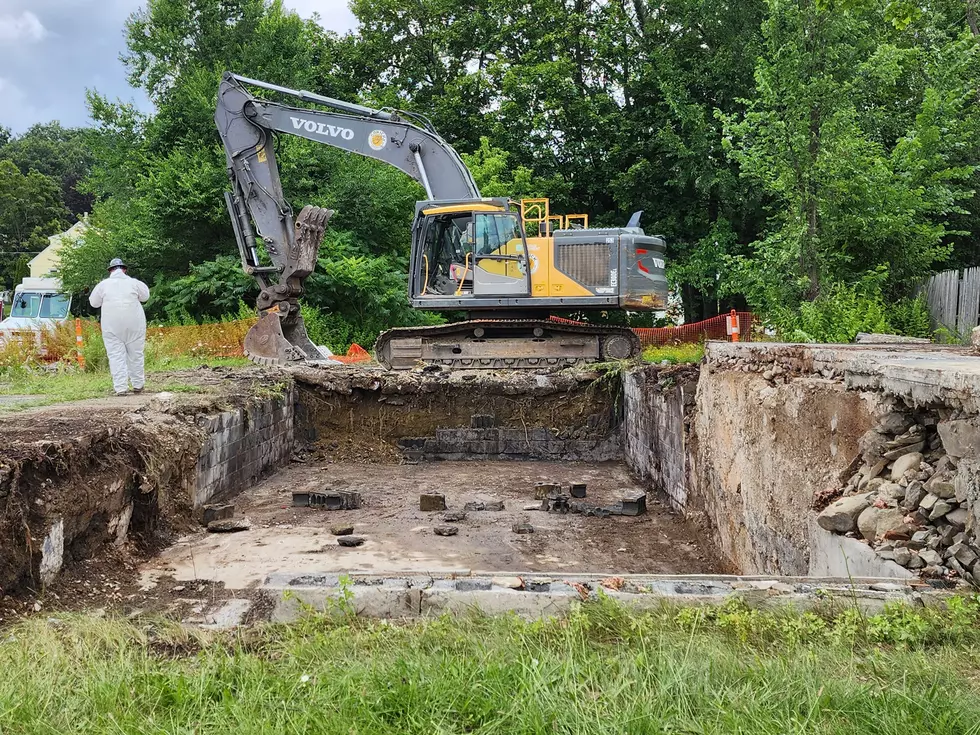 This was all that was left of the Endwell Pub building by the afternoon of July 31, 2023. (Photo: Bob Joseph/WNBF News)