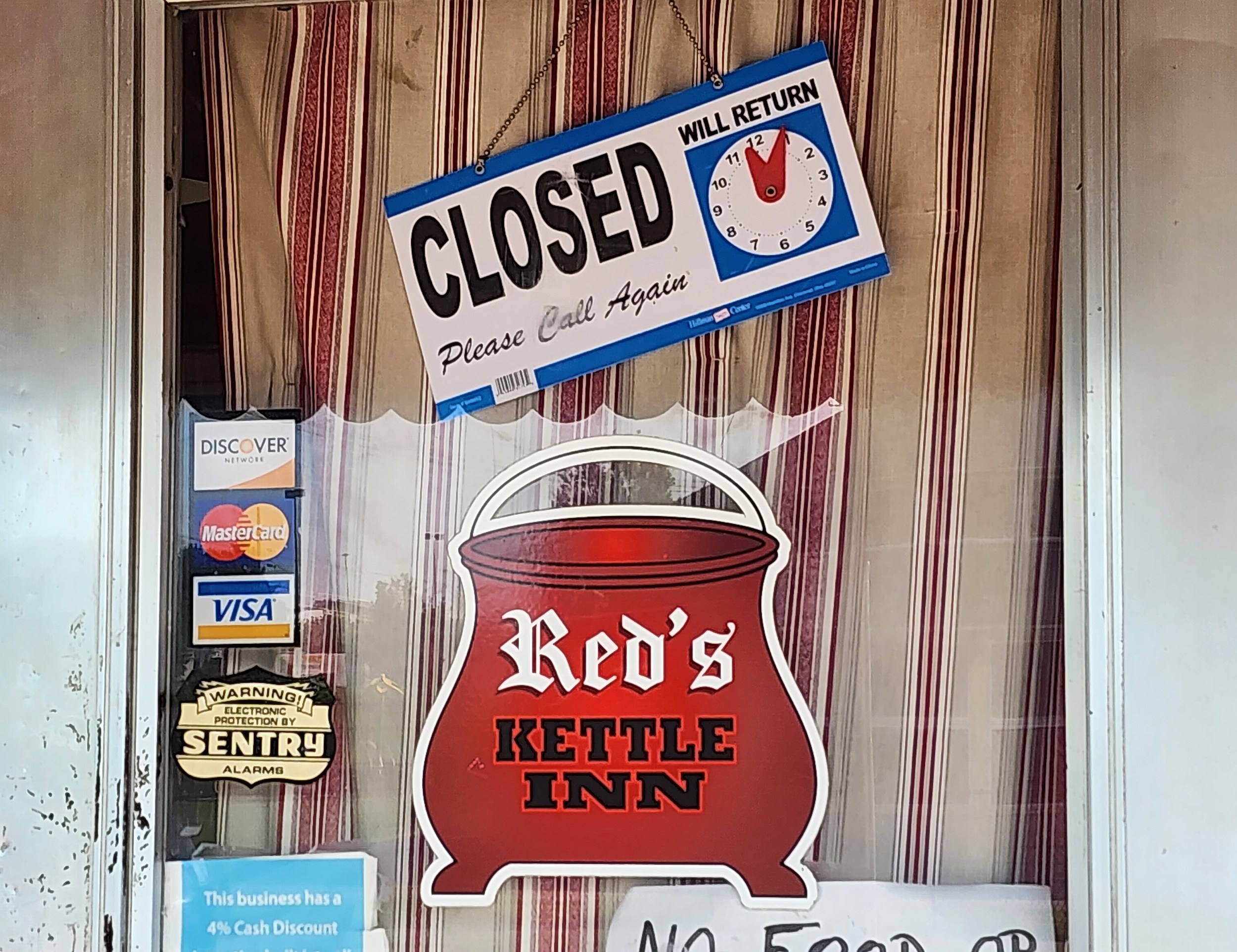 Reds Kettle Inn is Closed
