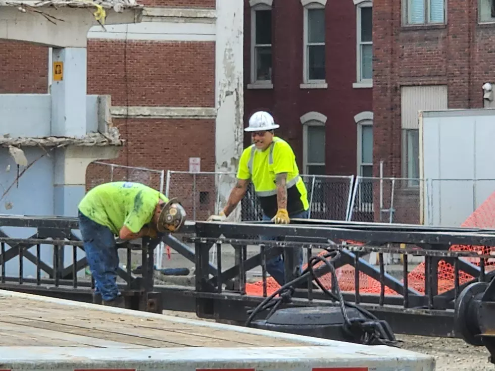 Workers at a construction site on Water Street on August 14, 2023. (Photo: Bob Joseph/WNBF News)
