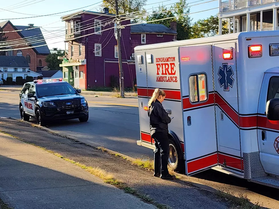 An injured pedestrian was evaluated in an ambulance on Main Street before he was taken to Wilson Medical Center. Photo: Bob Joseph/WNBF News