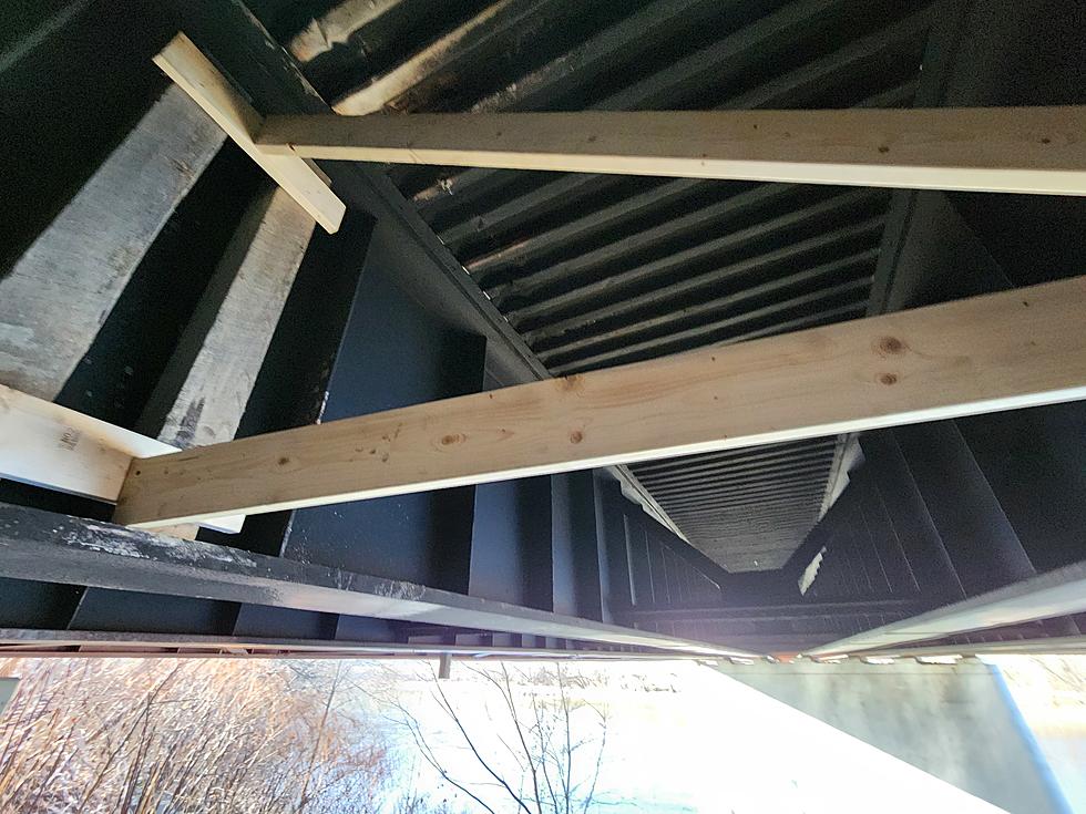 Wood Installed Under Deck of Fire-Damaged Bevier Street Bridge