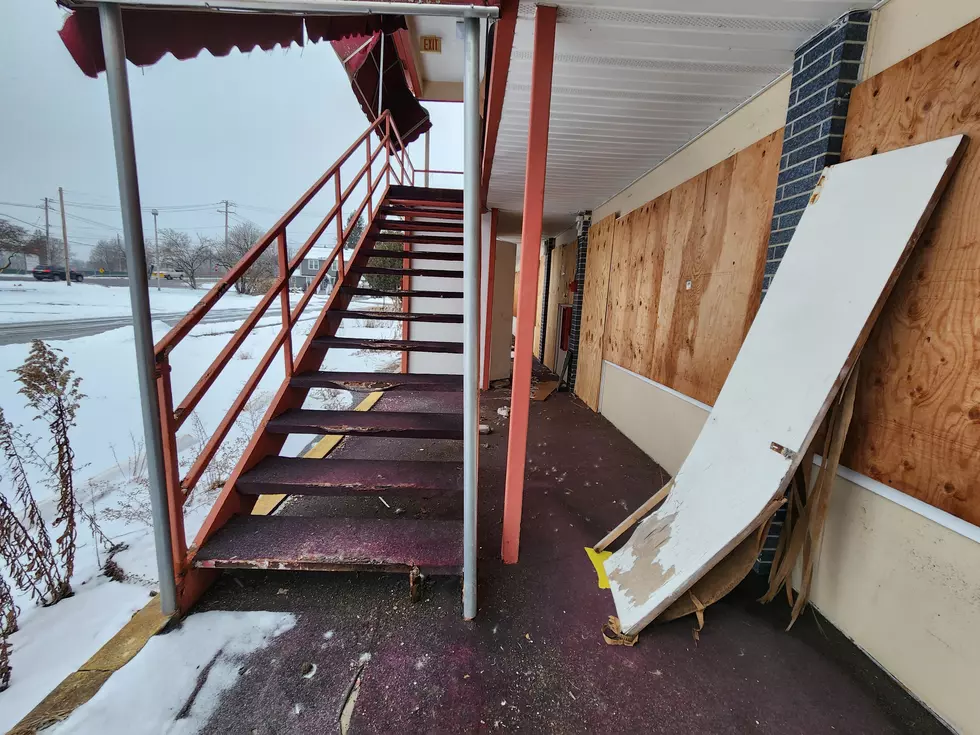 Windows and doors of the 61-year-old motel building were boarded up on January 19, 2024. Photo: Bob Joseph/WNBF News