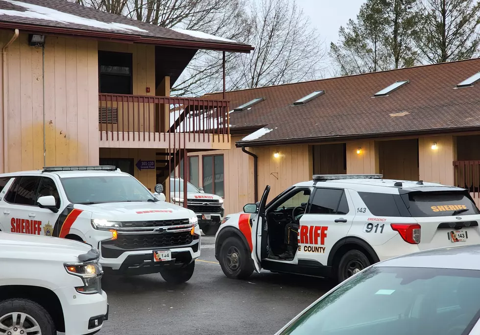 Broome County Sheriff Office vehicles at the Knights Inn after a fire on January 24, 2024. Photo: Bob Joseph/WNBF News