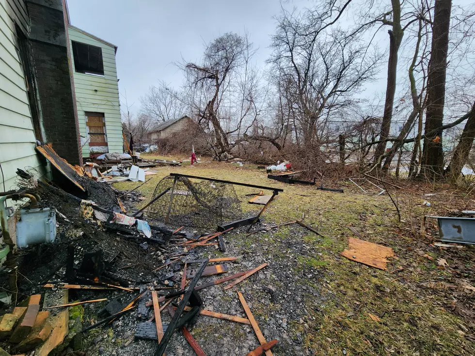 Debris cluttered a yard at 2 Pleasant Street on January 25, 2024. (Photo: Bob Joseph/WNBF News)