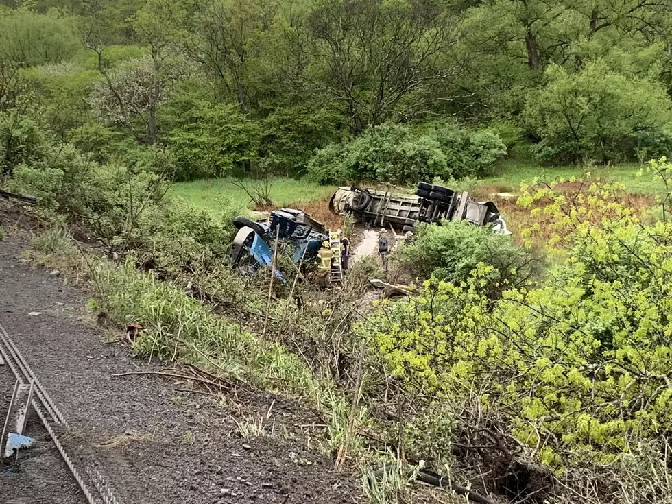 Overturned Milk Truck Causes Traffic Delays On Route 17 East