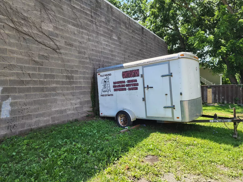 An old construction trailer was parked on the property at 225 Chenango Street on July 16, 2024. (Photo: Bob Joseph/WNBF News)